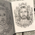 Enrique Castillo's pencil drawing of Jesus Christ.