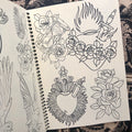Sacred hearts and roses in Japanese Drawings and More by Nick Lovene.