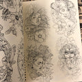 Girl heads in Sketchbook Vol. 2 by Juliet Preston.