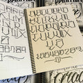 Big Meas's alphabet lettering designs.