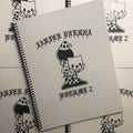 Front cover of Javier DeLuna - Volume 2 featuring a sad little clown on a white spiral bound cover.