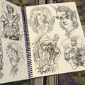 Wizards and Virgin Mary in Darcy Nutt's Pencil Sketches & Line Art.
