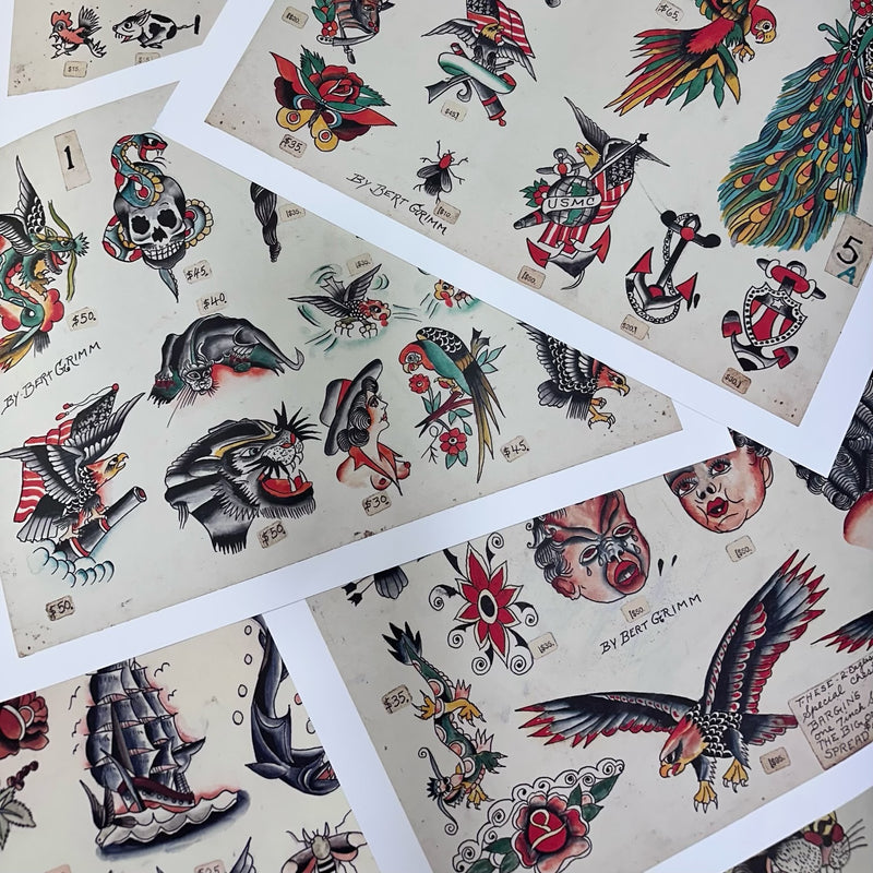 DING & DENT - The Bert Grimm Tattoo Museum Collection - Flash Set