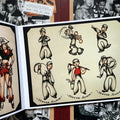 Inside pages of Tahiti Felix's Painless Nell Collection featuring color flash of sailors in different poses.