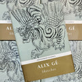 Front cover of Alix Ge Sketches featuring sketch of a winged tiger.