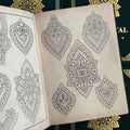 Inside pages of Ornamental Studies 2 by Jack Peppiette featuring geometric designs.