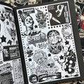 Inside pages of, 'Monsterama #3', featuring a B&G collage of clowns