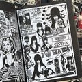 Inside pages of Monsterama #3, featuring a black & white collage of Elvira clip art.