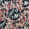 Front cover of Tattoo Punks Vol. 1 featuring a collage of black and red illustrations.