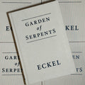 Front cover of Garden of Snakes by Eckel featuring the title and author's name in a thick black font on a neutral background.