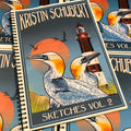 Front cover of Kristin Schubert - Sketches Vol. 2 featuring tattooed seagulls and a lighthouse