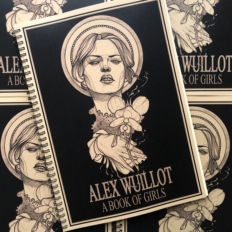Front cover of A Book of Girls by Alex Wuillot.