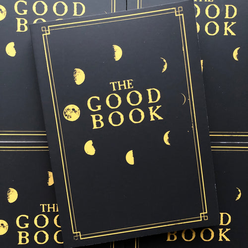 Belzel Books presents The Good Book Vol. 1 by Dan Smith & Shaun Topper. The cycle of the moon on cover.