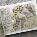 Cliff White's book: acetate tattoo flash designs of panthers.