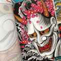 inside pages of Daan Verbruggen - Ryu: Japanese Drawings & Paintings featuring a full cover drawing on a hannya