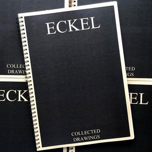 Belzel Books presents Collected Drawings by Eckel. Black cover.