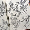 Hummingbirds and insects in Sketchbook Vol. 1 by Frederic Altmann.