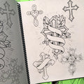 Crosses, from Encyclopedia of Tattoo Illustrations by Casey Cokrlic and Enrique Castillo.