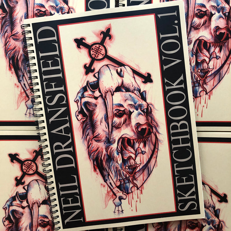 Belzel Books presents Sketchbook Vol. 1 by Neil Dransfield. Bear on cover.
