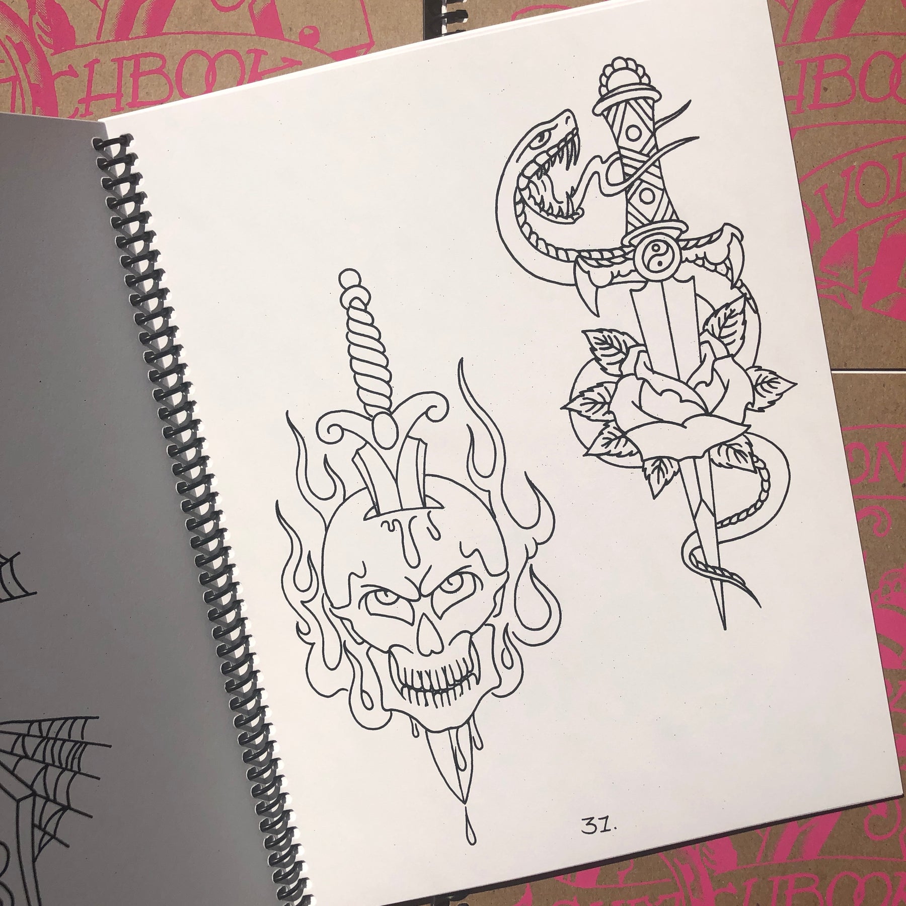 Tattoo Design Books for Real Tattoos: Tattoo Artist Sketchbook for Ink  Drawers, Skulls Edition: Sugar, Dark: Amazon.com: Books