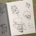 Skulls and crosses from Sketchbook Vol. 1 1996 by Mike "Rollo" Malone.