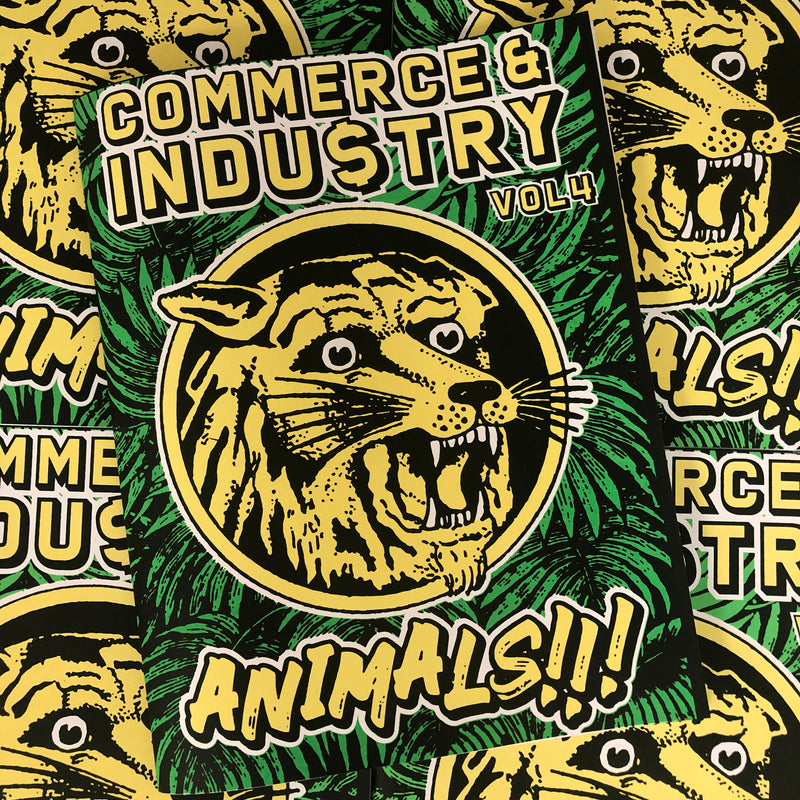 Front cover of Commerce & Industry Volume Four: Animals by Billy Bishop. Tiger logo on cover.
