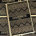 Belzel Books presents Volume 1 by Jack Peppiette. Ornamental patterns on black cover.