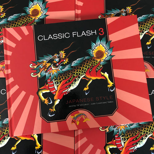 Belzel Books presents Classic Flash 3 by Jeromey "Tilt" McCulloch and Justin "Lowercase j" Sellers. Dragon on red cover.