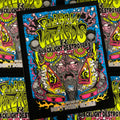 Belzel Books presents Pinball Wizards & Blacklight Destroyers: The Art of Dirty Donny Gillies. Colorful pinball machine inspired art on the cover.
