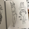 Hula girls inPinup Sketchbook Vol. 1 by Sailor Jerry.