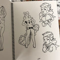 Sailor girls in Pinup Sketchbook Vol. 1 by Sailor Jerry.