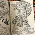 Line drawings of snails and a phoenix from Steve Morante - Japanese Drawings