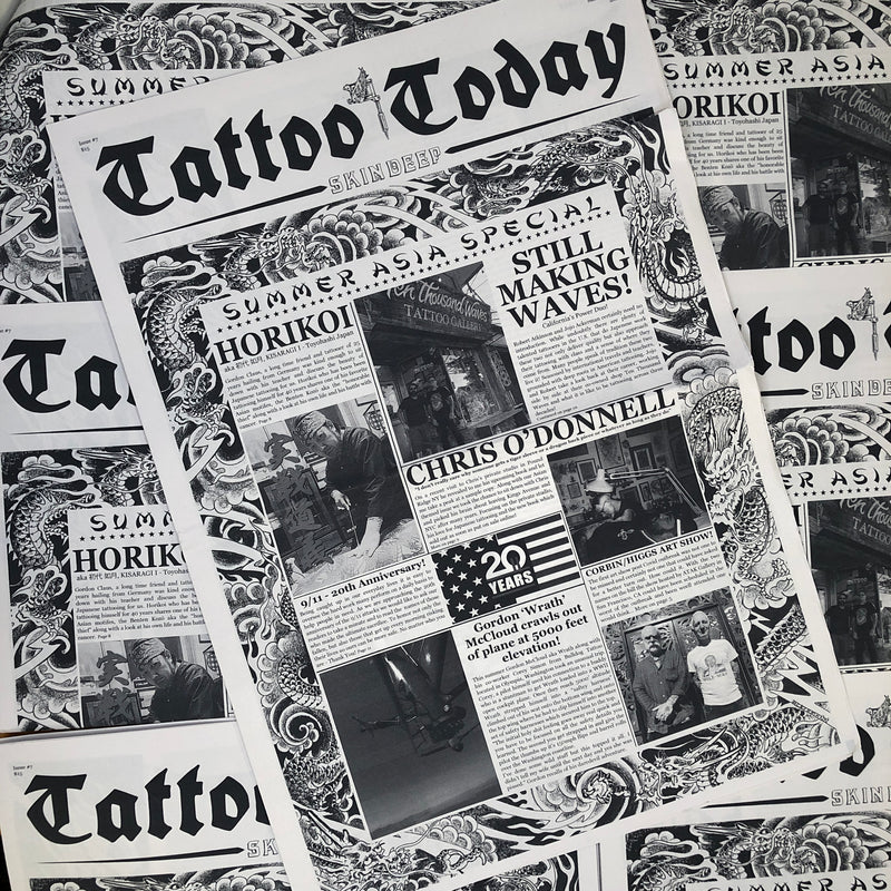 Front page of Tattoo Today Skin Deep newspaper issue #7, Summer Asia Special