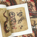 Geisha, cranes and bugs drawings from Floating West Antique Japanese Tattoo Flash