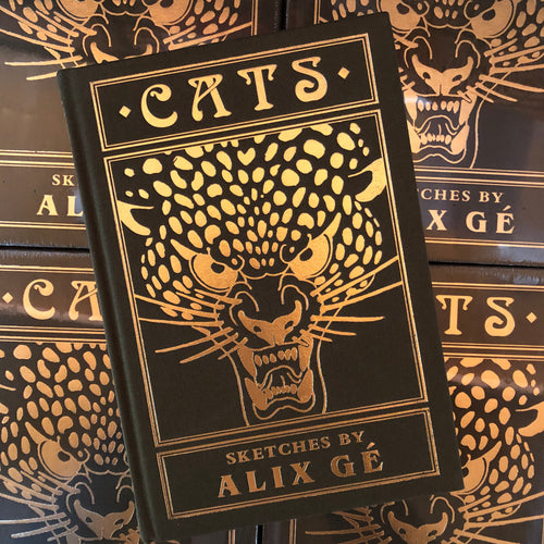 Front cover of Cats, sketches by Alix Ge.