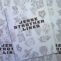 Front cover of Jesse Strother - Lines featuring traditional line drawings on a blue background.