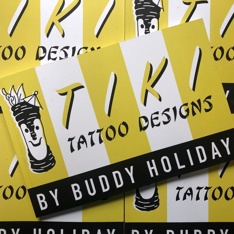 Front cover of Tiki Tattoo Designs by Buddy Holiday.