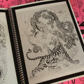 Battle between dragon and tiger, in Line Drawings and Sketches by Pinky Yun Vol 1.
