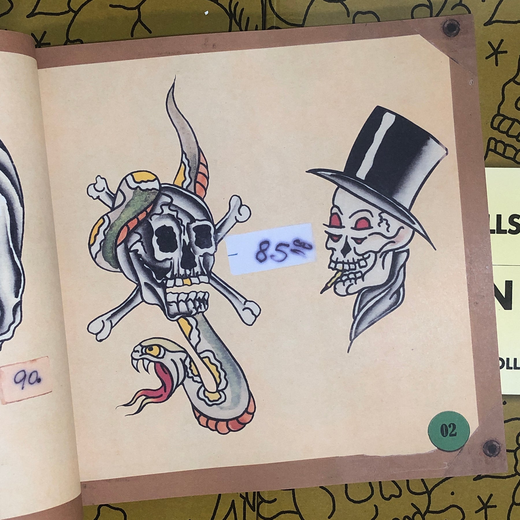 Buy Skulls Traditional Tattoo Flash Set Art Print Online in India  Etsy